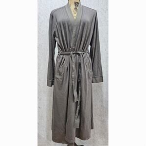 Eileen Fisher Sleepwear Robe, Garnet Hill, 100% Organic Pima Cotton, Gray, Sz M